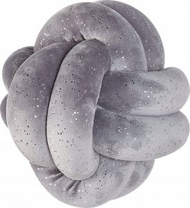 Beliani Lumarko Welurowa poduszka dekoracyjna supeł z brokatem 20 x 20 cm szara MALNI! 1