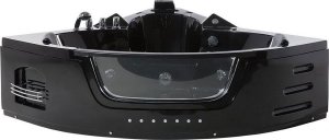 Wanna Beliani Wanna narożna LED z hydromasażem 144 x 144 cm czarna MARTINICA! 5