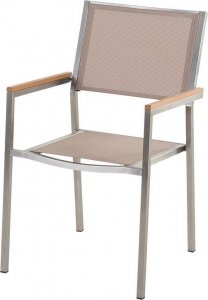 Beliani Zestaw 4 krzeseł ogrodowych beżowy GROSSETO! 4