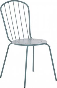 Beliani Zestaw 4 krzeseł ogrodowych metalowy jasnoniebieski CALVI! 4