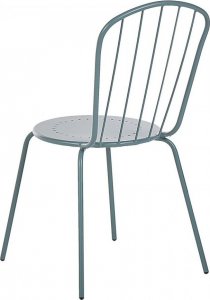 Beliani Zestaw 4 krzeseł ogrodowych metalowy jasnoniebieski CALVI! 6