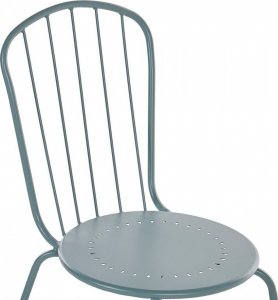 Beliani Zestaw 4 krzeseł ogrodowych metalowy jasnoniebieski CALVI! 7