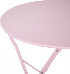 Beliani Zestaw mebli balkonowych metalowy różowy FIORI! 7