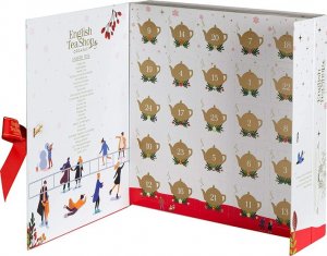 Kalendarz adwentowy English Tea Shop ze wstążką White Book 25 piramidek 2