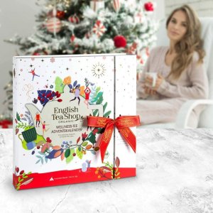 Kalendarz adwentowy English Tea Shop ze wstążką White Book 25 piramidek 3