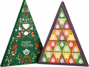 Kalendarz adwentowy English Tea Shop Zielona choinka Bio 25 piramidek 1