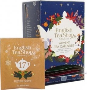 Kalendarz adwentowy English Tea Shop Herbaty Bio 13 smaków 25 x 1,5 g niebieski 1