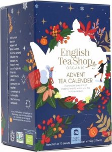 Kalendarz adwentowy English Tea Shop Herbaty Bio 13 smaków 25 x 1,5 g niebieski 2