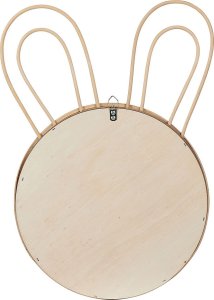Beliani Rattanowe lustro ścienne królik ø 28 cm GOLONG! 3
