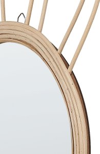 Beliani Rattanowe lustro ścienne królik ø 28 cm GOLONG! 4