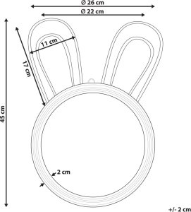 Beliani Rattanowe lustro ścienne królik ø 28 cm GOLONG! 5