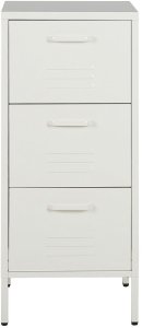 Beliani Szafka biurowa metalowa biała WOSTOK! 3