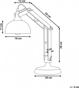 Lampka biurkowa Beliani miedź  (77974 Bel) 10