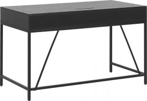 Biurko Beliani Jena Czarno-Brązowe 120 cm x 60 cm 7