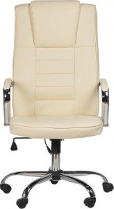 Krzesło biurowe Beliani Fotel biurowy regulowany z funkcją masażu ekoskóra beżowy GRANDEUR! 4