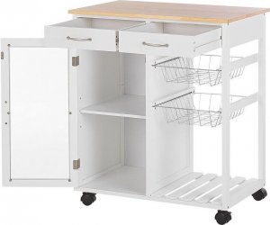 Beliani Wózek kuchenny 2 szuflady biały BOVES! 5