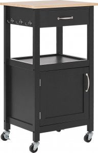 Beliani Wózek kuchenny z szufladą czarny SIENA! 2