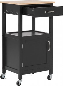 Beliani Wózek kuchenny z szufladą czarny SIENA! 5