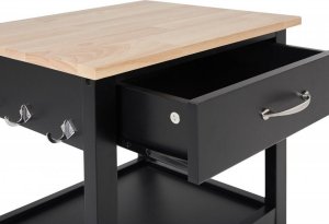 Beliani Wózek kuchenny z szufladą czarny SIENA! 8