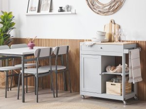 Beliani Wózek kuchenny z szufladą szary TRAPANI! 2