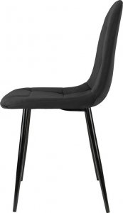 Szchara Krzesło Masimo czarne welur z czarnymi nóżkami 4