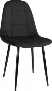 Szchara Krzesło Masimo czarne welur z czarnymi nóżkami 5