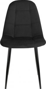 Szchara Krzesło Masimo czarne welur z czarnymi nóżkami 7