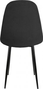 Szchara Krzesło Masimo czarne welur z czarnymi nóżkami 8