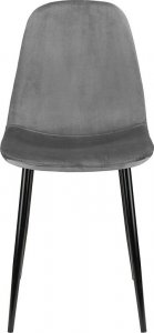 Szchara KRZESŁO TAPICEROWANE SZARE WELUROWE NOWOCZESNE 5