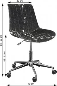 Szchara Fotel BIUROWY obrotowy do biurka KRZESŁO welurowe 2