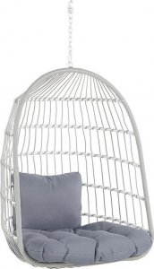 Beliani Fotel wiszący ze stojakiem biały ALLERA! 6