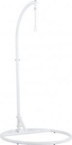 Beliani Fotel wiszący ze stojakiem biały ALLERA! 7