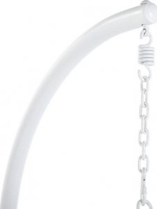 Beliani Fotel wiszący ze stojakiem biały ALLERA! 8