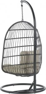 Beliani Fotel wiszący ze stojakiem czarny ALLERA! 5