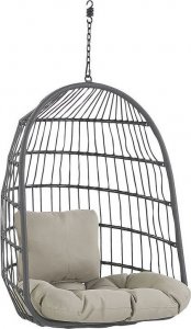 Beliani Fotel wiszący ze stojakiem czarny ALLERA! 6