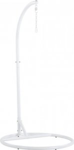 Beliani Fotel wiszący ze stojakiem z technorattanu biały ALBA! 7