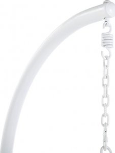 Beliani Fotel wiszący ze stojakiem z technorattanu biały ALBA! 8