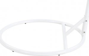 Beliani Fotel wiszący ze stojakiem z technorattanu biały ALBA! 9