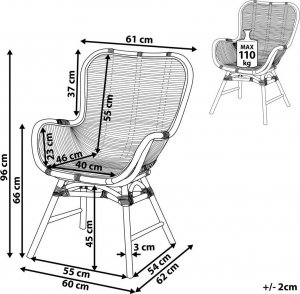 Beliani Krzesło rattanowe TOGO! 7
