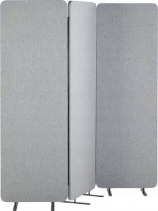 Beliani 3-panelowa akustyczna ścianka działowa 184 x 184 cm jasnoszara STANDI! 6