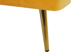 Beliani Sofa rozkładana welurowa żółta VETTRE! 10