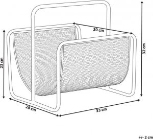 Beliani Gazetnik żelazny czarny BELA! 5