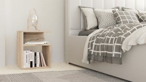 Topeshop Szafka Nocna Stolik Komoda Sypialnia Tini Dąb Sonoma! 4