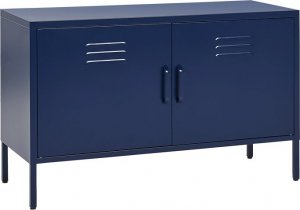 Beliani Szafka dwudrzwiowa metalowa ciemnoniebieska URIA! 11