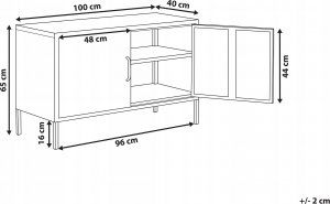 Beliani Szafka dwudrzwiowa metalowa ciemnoniebieska URIA! 3