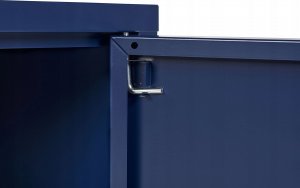 Beliani Szafka dwudrzwiowa metalowa ciemnoniebieska URIA! 6