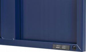 Beliani Szafka dwudrzwiowa metalowa ciemnoniebieska URIA! 7