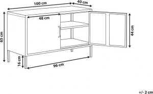 Beliani Szafka dwudrzwiowa metalowa ciemnoniebieska URIA! 10