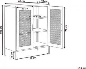 Beliani Szafka dwudrzwiowa metalowa zielona WAKATIPU! 9