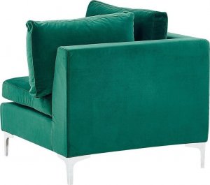 Beliani Moduł narożny welurowy zielony EVJA! 6